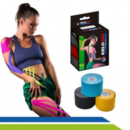 Kinesio Tape Fita Bandagem Elástica Funcional Sport Adesiva 5cmx5m Pós-Operatório Fisio Gestante Kelogel