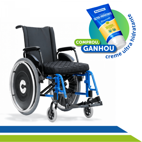 Cadeira de Rodas Ortobras AVD Dobrável em Alumínio Leve – Ideal para Idoso, Pós-Operatório e Fratura
