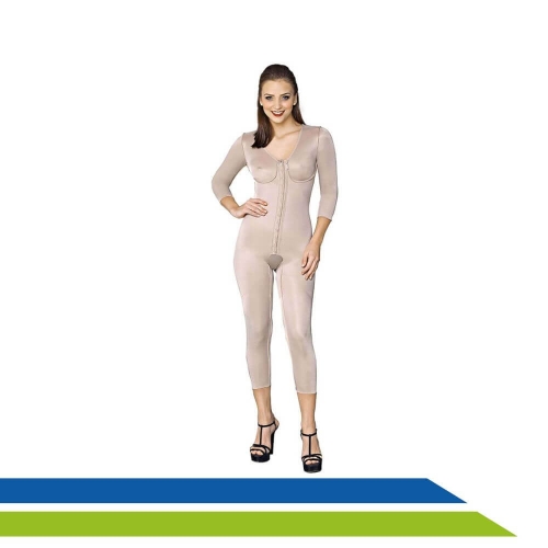 Cinta Pós-Cirúrgica Longa com Mangas e Pernas Lipoaspiração Abdominoplástia Mamoplastia Macom