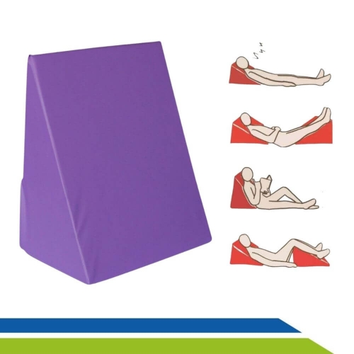 Travesseiro Triangular Encosto Liso Pós-Cirúrgico Abdominoplástia Idoso Antirrefluxo com Capa Impermeável Bioflorence