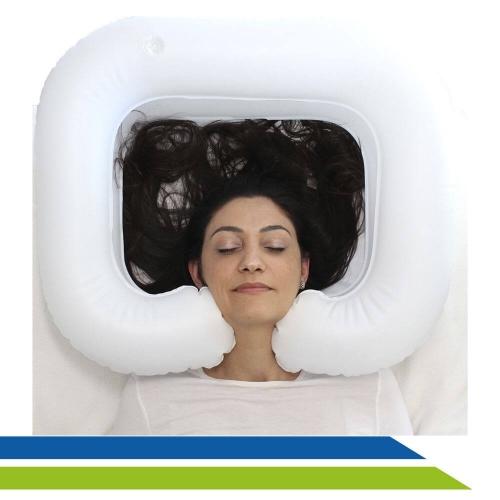 Lavatório Inflável para Cabeça Pós-Cirúrgico Acamado Cadeirante Longevitech