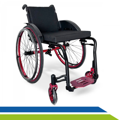 Cadeira de Rodas Monobloco Alumínio Leve Reclinável até 120kg Fácil de Transportar