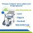 Cadeira de Banho Ergonômica Premium 3 em 1 Leve Assento Adaptável Pés Articuláveis até 150kg